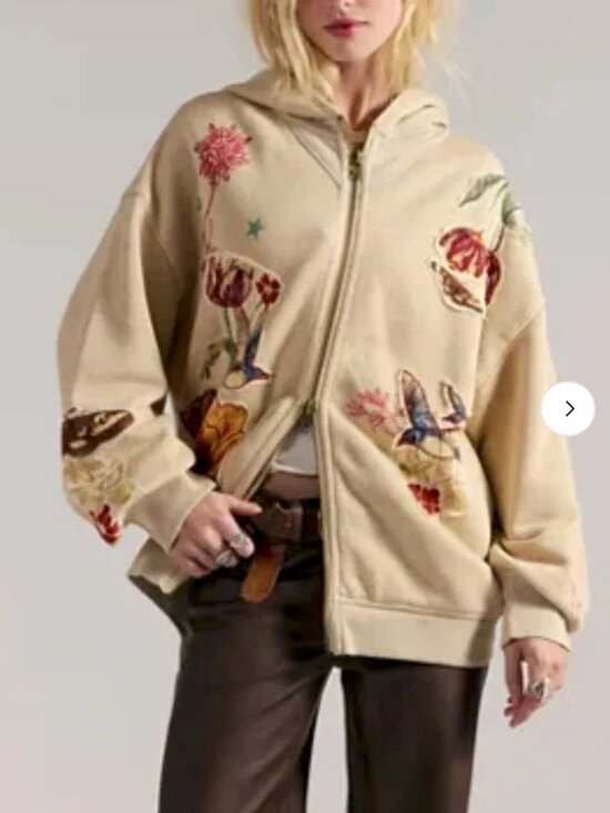 Free People Tops - Free People NWT We The Free Zipper Front Hoodie Sweatshirt Oversized Cardigan M